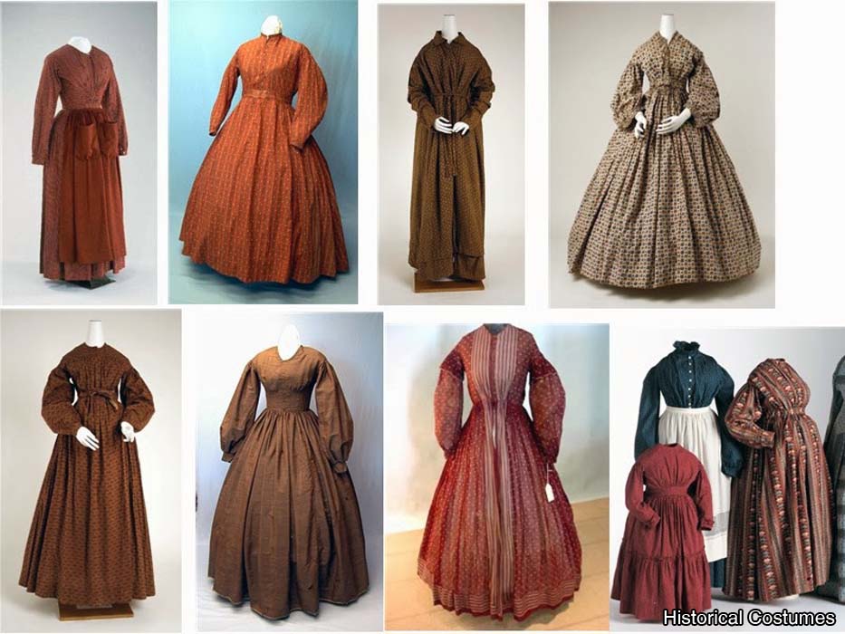 1840 - 1860's Work Dress