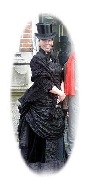 1883 Black Tail Bodice Costume